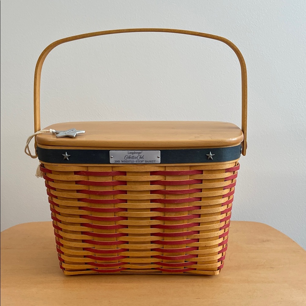 Longaberger 2001 Collector Club Whistle Club Basket Combo